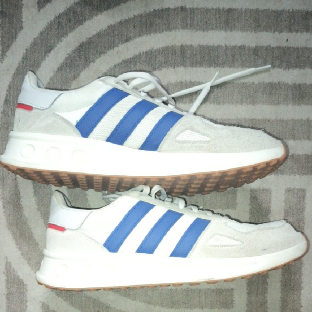Adidas Mens LA Trainer Retro Gray Blue Sneakers 13